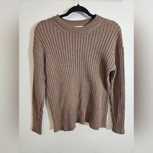 Jessica Simpson Women's Ribbed Brown Sweater